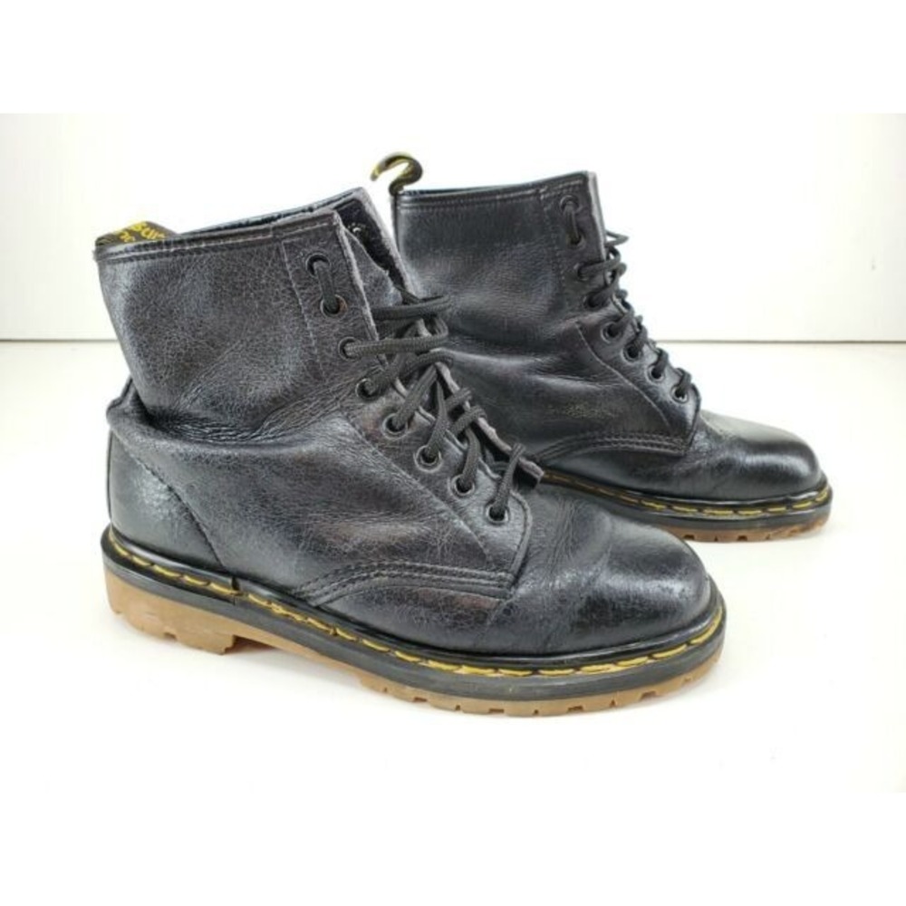 Dr. Martens 1460 Pascal Black Leather Boots Women's US 7 UK 5 Lace Up‎ Combat